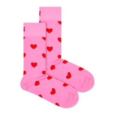 Image of Happy Socks 1 Pack Heart in a Giftbox Novelty Print for Valentines Day (6 11, Red)