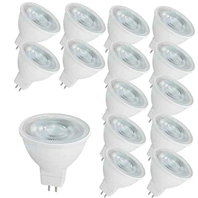 Image of NUOXIN MR16 LED Bulb 6W GU5.3 Light,60W Halogen Light Equivalent, Warm White 3000k Spotlight, 600 Lumen Non dimmable AC220 240v (Pack of 15)