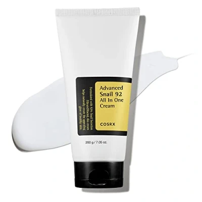 Image of COSRX Advanced Snail 92 All in one Cream, 7.05oz/200g (Large size), Mucin Secretion Daily Face Gel Moisturiser for Dry Skin, Sensitive Korean Skincare