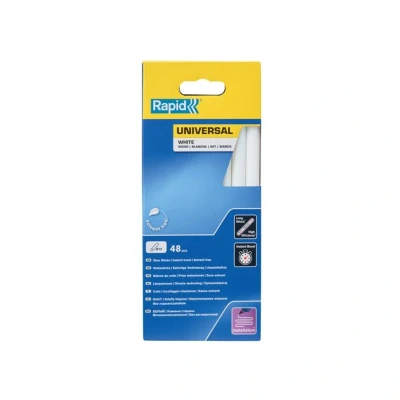 Image of Rapid 12 mm Glue Sticks Universal White Ø12 x 190 mm, 48 pcs, 880g, Packed in Box