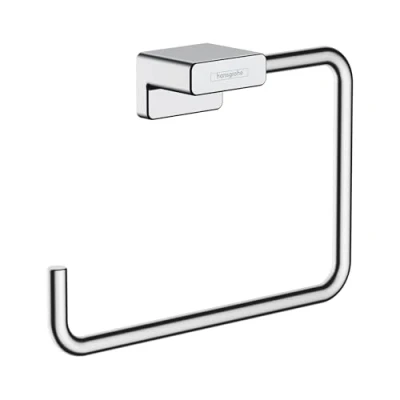 Image of hansgrohe AddStoris Towel ring, chrome, 41754000