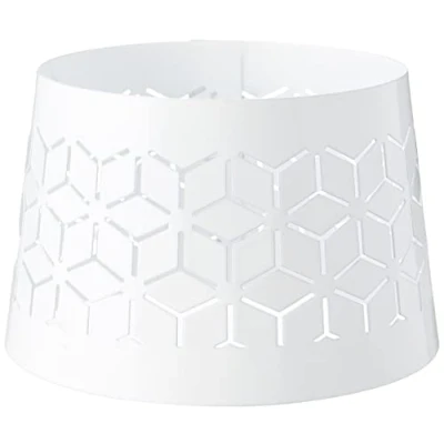 Image of Spaas 18 White Caps for Candle, Geometric Pattern