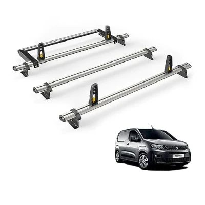 Image of Van Guard ULTI Bar 3 Roof Rack and Rear Ladder Roller for Peugeot Partner (2018 on) [L1]