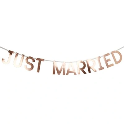 Image of Neviti Geo Blush &quot;Just Married&quot; Bunting