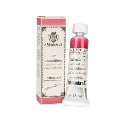 Image of Schmincke HORADAM® AQUARELL 74 337 006, Cochineal red, historical special shade, finest watercolors, retro, 15 ml tube