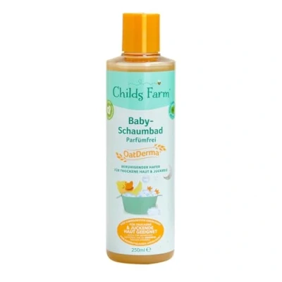 Image of Childs Farm OatDerma Bubble Bath, Fragrance Free, Gently Cleanses and Soothes, Suitable for Newborns with Dry, Sensitive Skin, 250 ml
