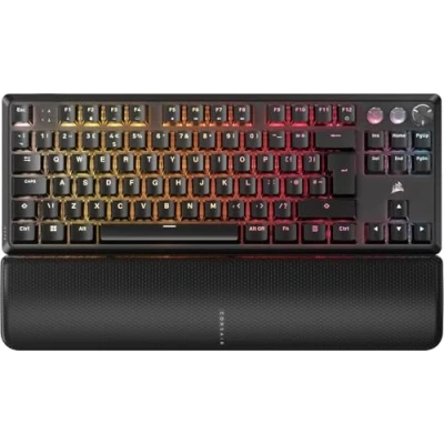 Image of Corsair K70 PRO TKL RGB Magnetic Mechanical Wired Gaming Keyboard Pre Lubricated MGX Hyperdrive Adjustable Switches Rapid Trigger Mode 8000Hz Hyper Polling QWERTY UK Black