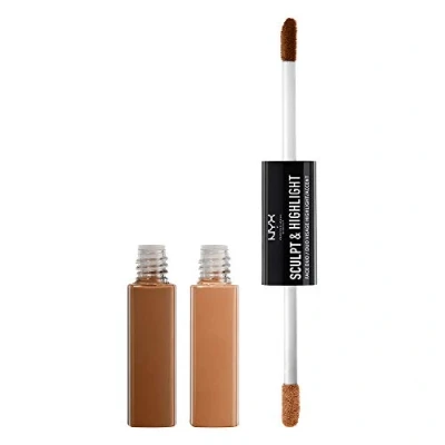 Image of NYX Professional Makeup Sculpt &amp; Highlight Face Duo Cream Contour Chestnut/Sand, 0.021 kg