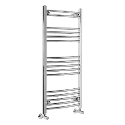 Image of Warmehaus Contemporary Curved Heated Bathroom Towel Rail Radiator Rad 1000 x 500 Chrome
