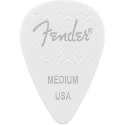 Image of Fender 351 Shape, White Medium Guitar Pick (6)