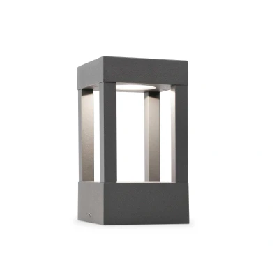 Image of Agra LED Outdoor Pedestal Light Dark Grey IP54
