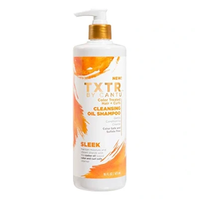 Image of Cantu TXTR Colour Treated Hair + Curls Sleek Cleansing Oil Shampoo 473 ml