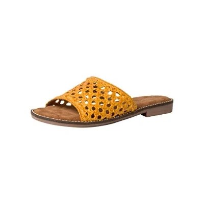 Image of Marco Tozzi Women&#039;s 2 27118 36 Flat Sandal, Saffron, 7.5 UK