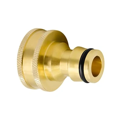 Image of VARIOSAN Plug system tap connection with internal thread 13088, 1 inch thread, untreated brass