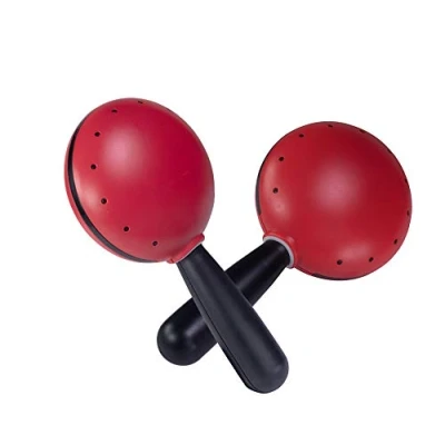 Image of Halilit Hi Lo Maracas (Pair). High end Hand Shaker Percussion Musical Instrument. Percussionists of All Levels. Teens &amp; Adults. Built to Last (Red)