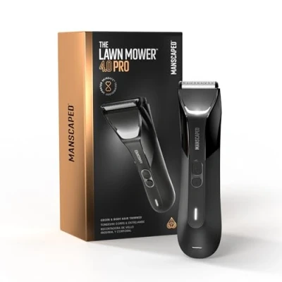 Image of MANSCAPED® The Lawn Mower® 4.0 PRO Groin &amp; Body Hair Trimmer, Updated SkinSafe® Trimmer Blade, Waterproof Wet/Dry Groomer, USB C Wireless Charging Compatible, Men’s Ball Shaver with Travel Lock