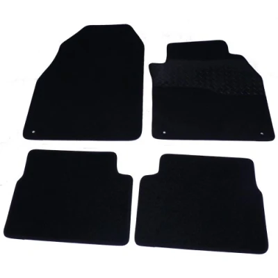 Image of Sakura Mat Set Carpet with Rubber Heelpad for Saab 93 Convertible 03 Onwards Black