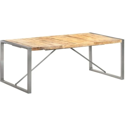 Image of vidaXL Dining Table 200x100x75 cm Solid Rough Mango Wood