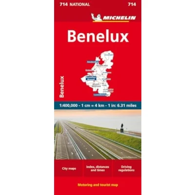 Image of Benelux Michelin National Map 714: Straßen und Tourismuskarte 1:400.000
