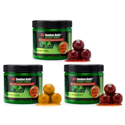 Image of Tandem Baits Set of 3 Carp Food Boosted Hookers Flavor Mix Fruit Fishing Hookbaits Bait Accessories for Monster Fish 18mm 300g