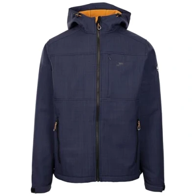 Image of Trespass Mens Softshell Jacket With Grown On Hood and Zipped Pockets Joseph