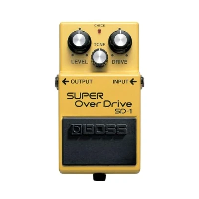 Image of BOSS SD 1 SUPER Overdrive Effects Pedal for Guitar and Bass Mild to Moderate Tube like Characteristics Ideal Clean Driven amps. 5 Year Warranty.,Yellow
