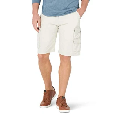 Image of Wrangler Authentics Men&#039;s Stretch Twill Cargo Shorts, Pelican, 34
