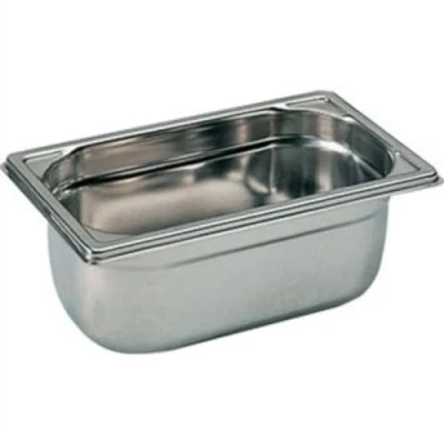 Image of Matfer Bourgeat Stainless Steel 1/4 Gastronorm Tray 100mm