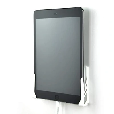 Image of Dockem Koala Wall Mount 2.0: Damage free Universal Dock for Smartphones, Tablets, eReaders: iPad 1, 2, 3, 4, Air 1/2/3, Minis, Pros, Samsung Galaxy Microsoft Surface Tablets (White)