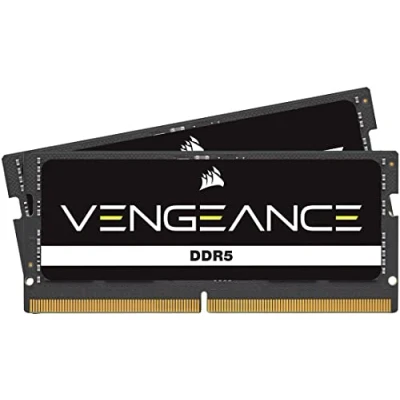 Image of CORSAIR VENGEANCE SODIMM DDR5 RAM 48GB (2x24GB) 4800MHz CL40 Intel XMP iCUE Compatible Computer Memory Black (CMSX48GX5M2A4800C40)