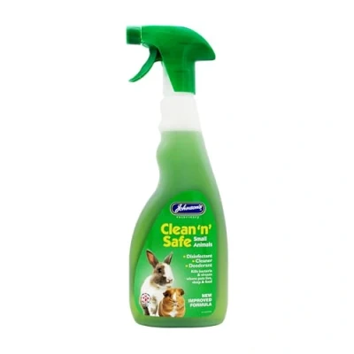 Image of Johnsons Clean and Safe Small Animal Disinfectant Spray 500ml, Kills Bacteria Viruses, Fresh Scent