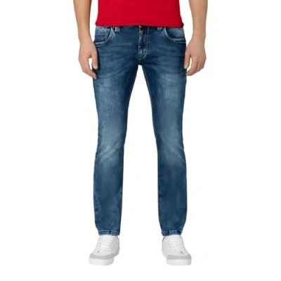 Image of Timezone Men&#039;s Slim Eduardotz Jeans, Blue (White Aged Wash 3201), 30 W/34 L