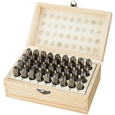Image of Amazon Basics 7.87mm Metal and Leather Punch Kit, Beige/Brown