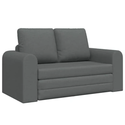 Image of vidaXL Floor Sofa Bed 2 in 1 Dark Grey 148x71x83 cm Fabric