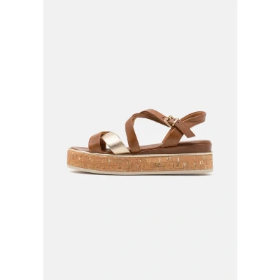 Image of Marco Tozzi Platform sandals, Women&#039;s, Size: 380, Cognac shoes