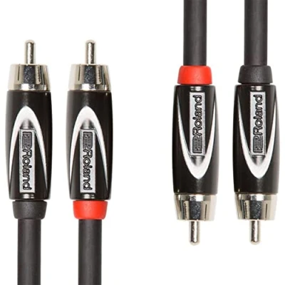 Image of Roland Black Series Interconnect Dual Cable—Rca Connectors, 10Ft / 3M Rcc 10 2R2R