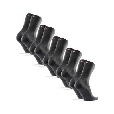 Image of DANISH ENDURANCE Merino Wool Socks Mens, Moisture Wicking Dress Socks, Thermal, Breathable Mens Premium Black 5 Pack, Grey, 3