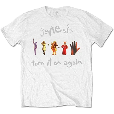 Image of Rockoff Trade Men&#039;s Genesis Turn It on Again T Shirt, White, Medium