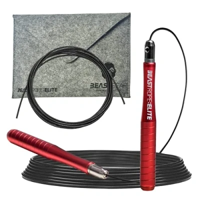 Image of Beast Gear Jump Rope for Men and Women Built Speed, Premium Aluminium Jumping Advance Fitness Boxing, MMA, HIIT, Strength Training &amp; Double Unders