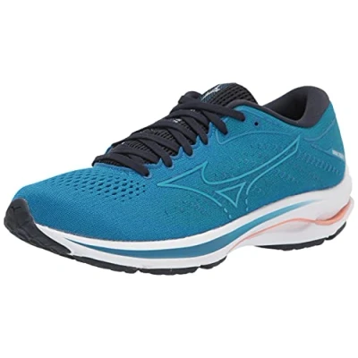 Image of Mizuno Women&#039;s Wave Rider 25 Running Shoe, Imperial Blue/Vivid Blue, 4 UK