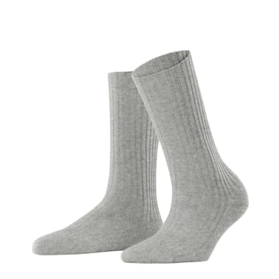 Image of FALKE Women&#039;s Cosy Wool Boot W SO Viscose Cashmere Plain 1 Pair Socks, Grey (Light Heather 3223) new eco friendly, 2.5 5