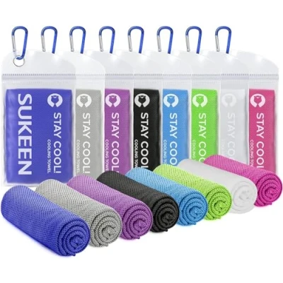 Image of [8 Pack] Cooling Towel (40&quot;x12&quot;), Ice Towel, Soft Breathable Chilly Microfiber for Yoga, Sport, Running, Gym, Workout,Camping, Fitness, Workout &amp; More Activities