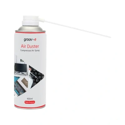 Image of Groov e Air Duster Can Compressed Cleaner for PC, Canned Spray, Dust Keyboards and Electronics Extension Straw, 400ml