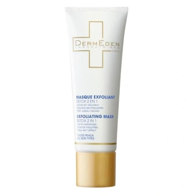 Image of DermEden Detox Exfoliating Mask 50 ml 2 actions in 1 Removes all impurities and pollution particles Purifies, tightens unclogs pores Made France