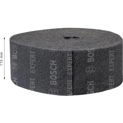Image of Bosch Professional 1x Expert N880 Fleece Roll (for Steel sheets, Width 115 mm, Length 10 m, Accessories Hand Sanding)