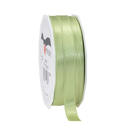 Image of Präsent Satin Ribbon Pastel Green 10 mm Width, 25 m Length