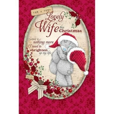 Image of Me To You Bear Lovely Wife Christmas Card