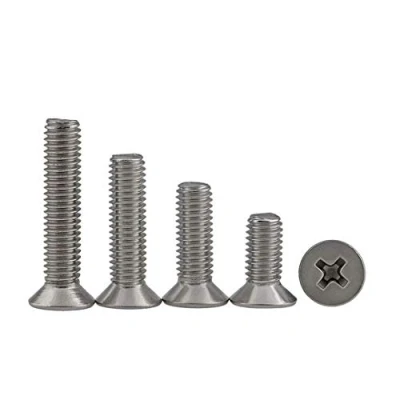 Image of BOZONLI Phillips Countersunk Machine Screws Bolt Flat Head Stainless Steel Screws, M6*14mm,30 pcs