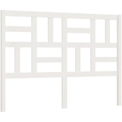 Image of vidaXL Bed Headboard White 156x4x104 cm Solid Wood Pine