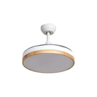Image of Lindby LED ceiling fan Oras, white, DC, quiet, Ø 107 cm